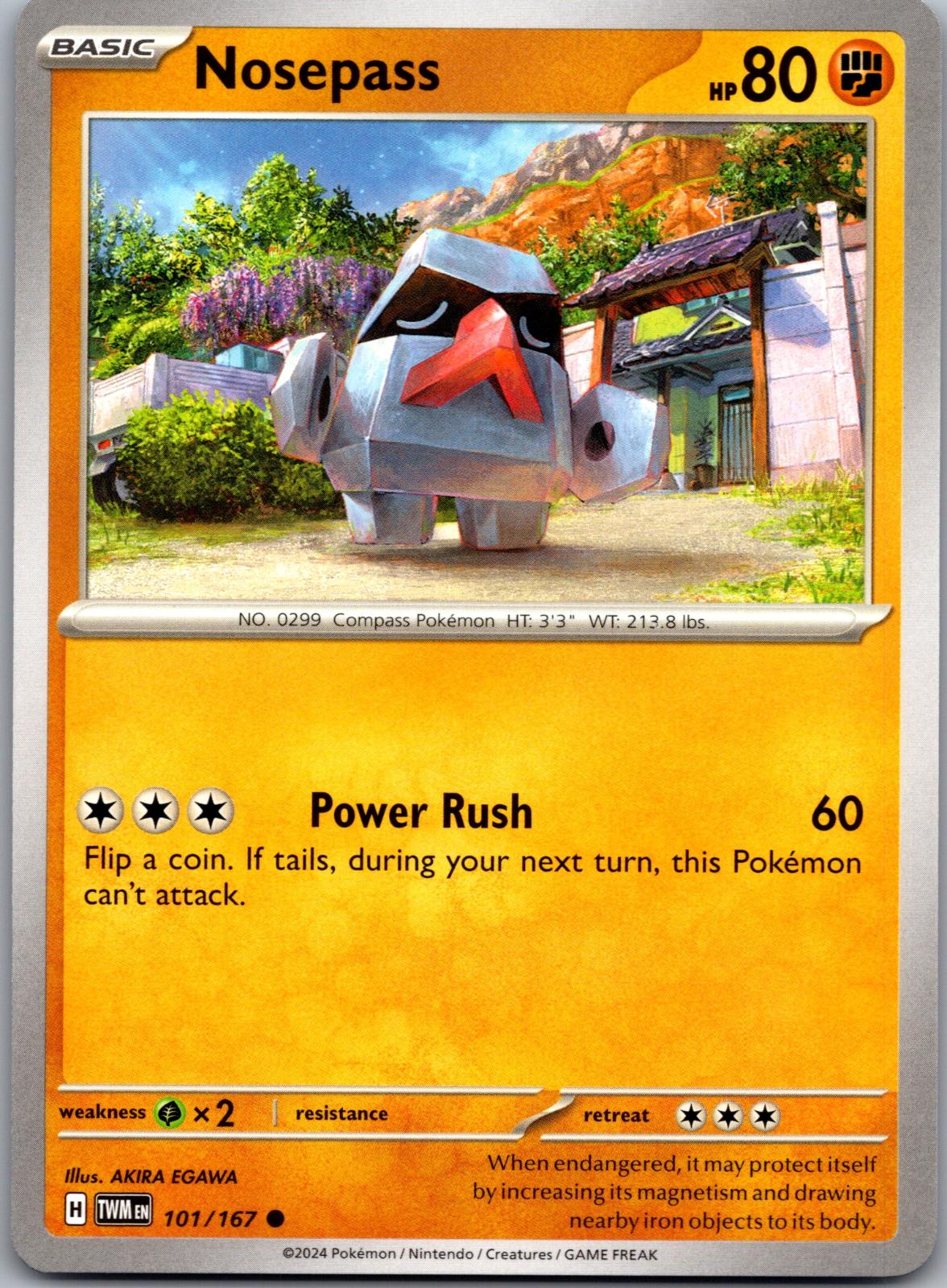 Nosepass - 101/167 - - TWILIGHT MASQUERADE - Pokemon - Common | AA79-22