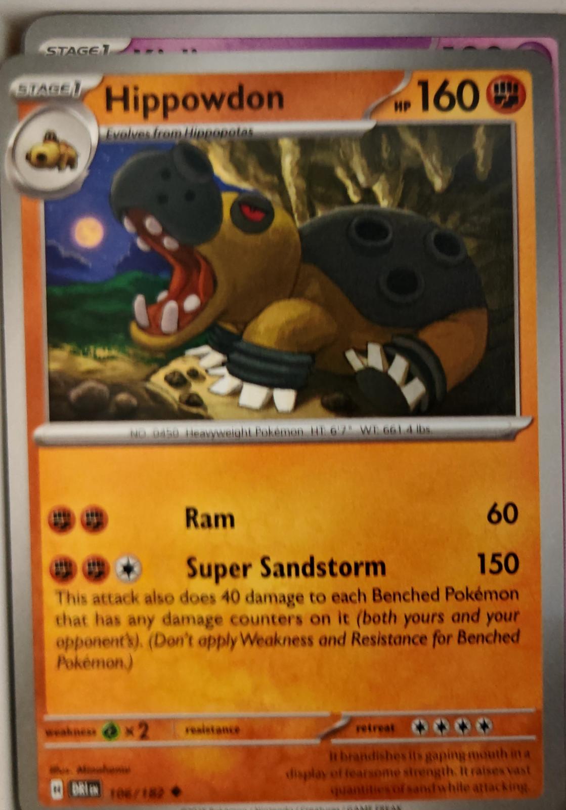 Hippowdon - 106/182 - - DESTINED RIVALS - Pokemon - Uncommon | AA23-73