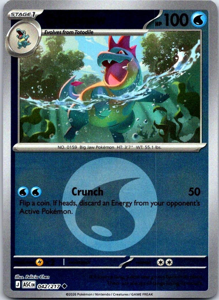 Croconaw (Energy Symbol Pattern) - 042/217 - Reverse Holo - ASCENDED HEROES - Pokemon - | AB02-21