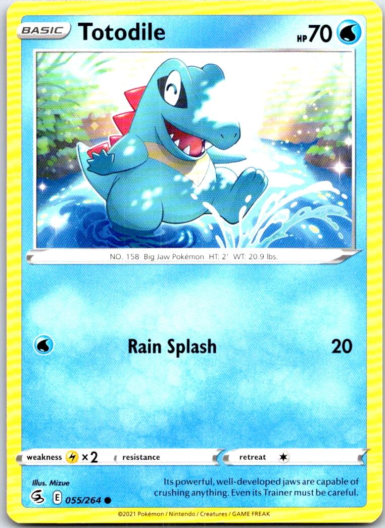 Totodile - 055/264 - - FUSION STRIKE - Pokemon - Common | AB66-49