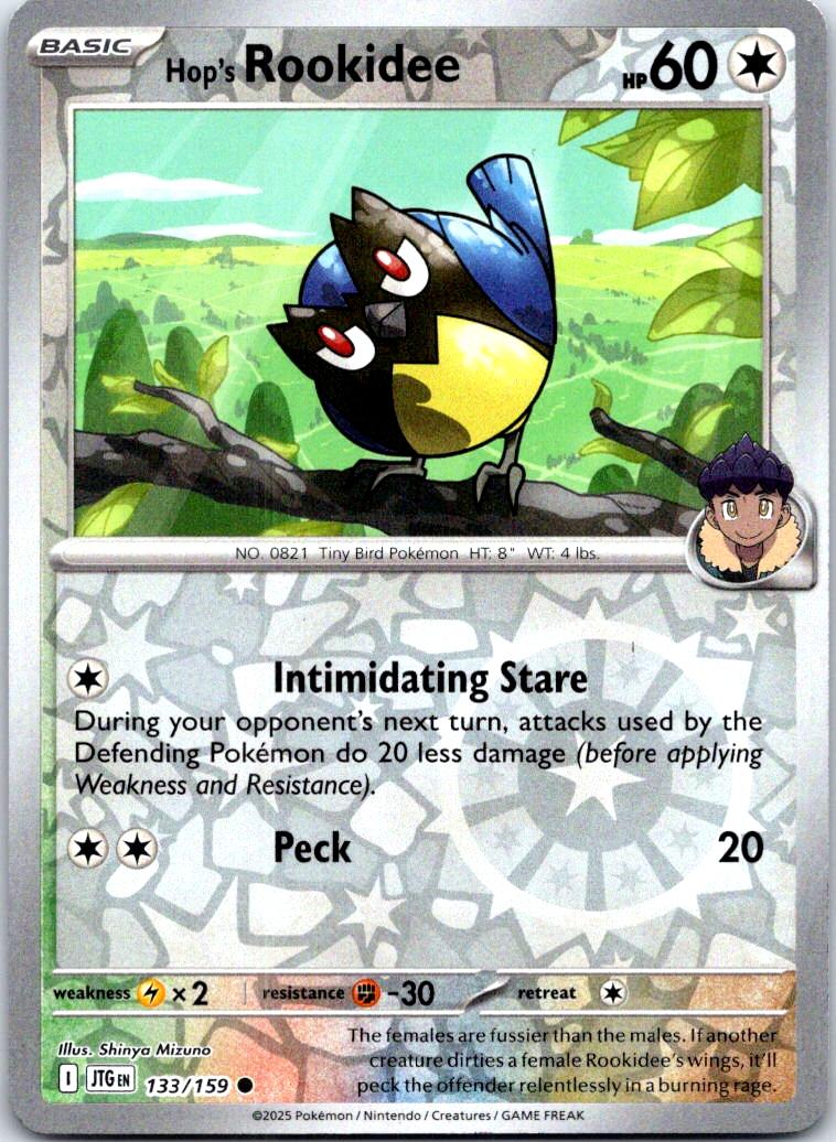 Hop's Rookidee - 133/159 - Reverse Holo - JOURNEY TOGETHER - Pokemon - | AB42-54