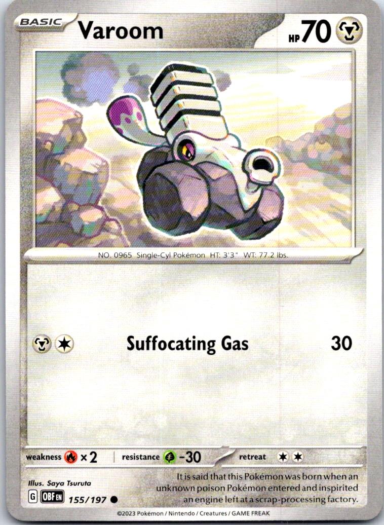 Varoom - 155/197 - - OBSIDIAN FLAMES - Pokemon - Common | AB12-4