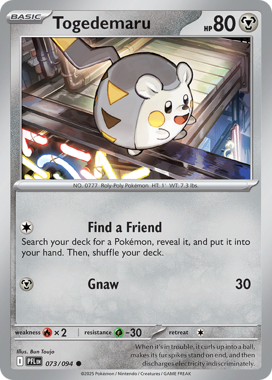Togedemaru - 073/094 - - PHANTASMAL FLAMES - Pokemon - Common | AA05-81