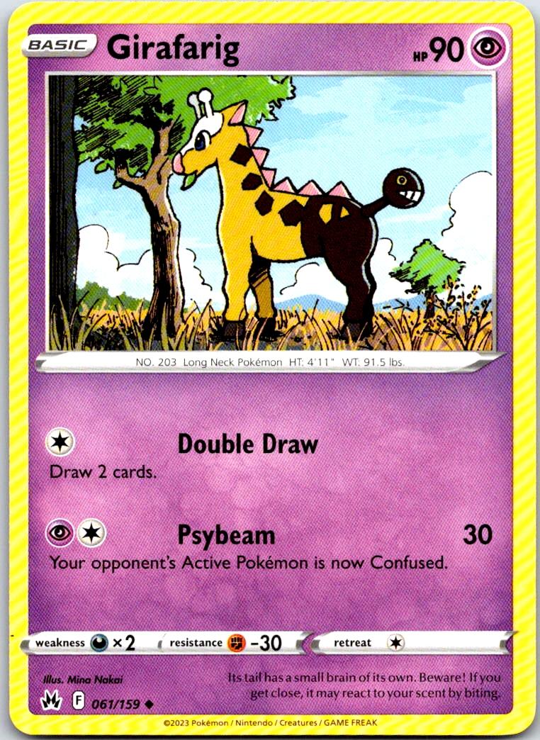 Girafarig - 061/159 - - CROWN ZENITH - Pokemon - Uncommon | AA102-5