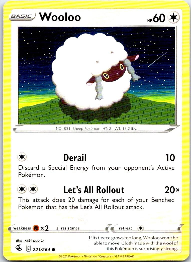 Wooloo - 221/264 - - FUSION STRIKE - Pokemon - Common | AB34-25