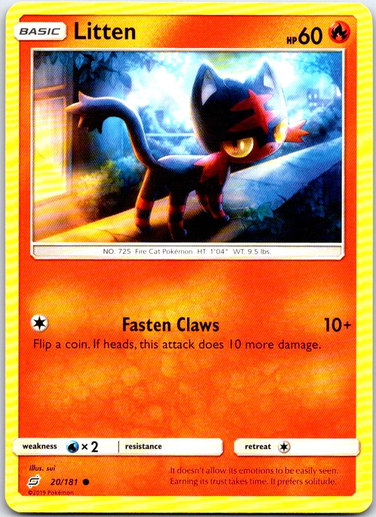 Litten - 20/181 - - TEAM UP - Pokemon - Common | AB74-9