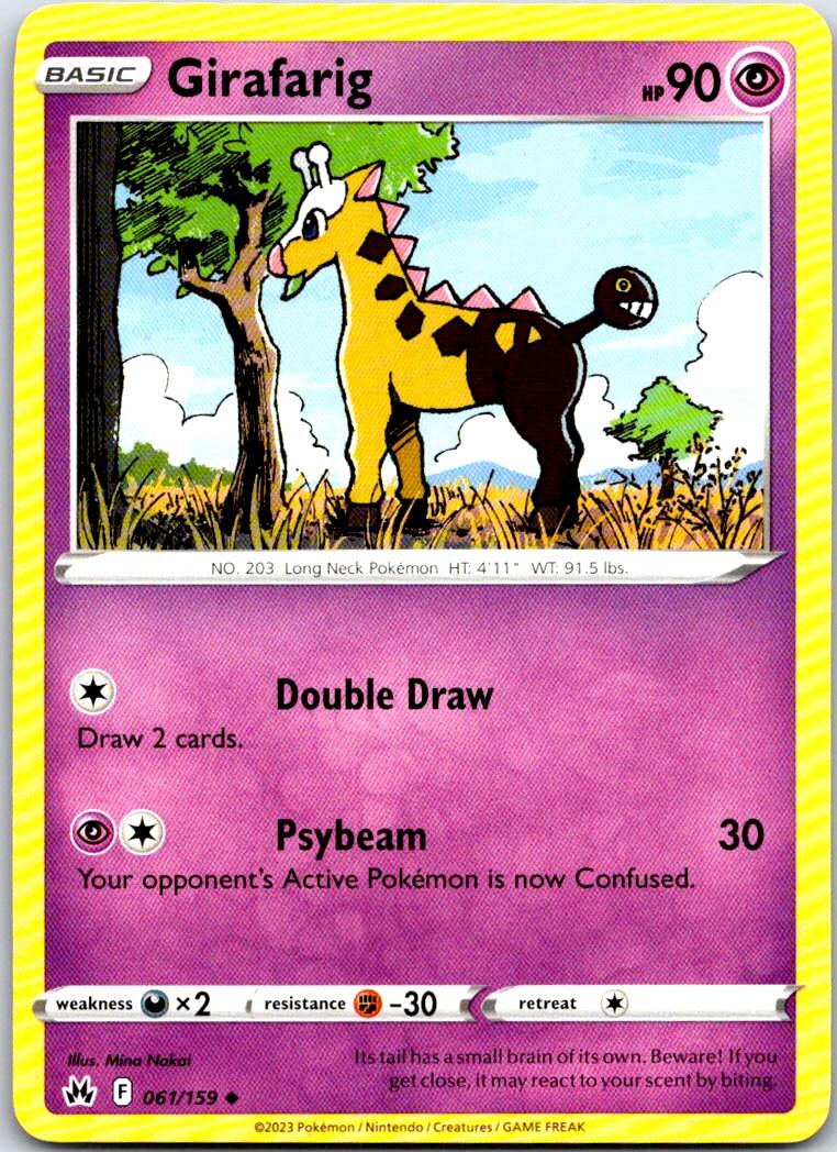 Girafarig - 061/159 - - CROWN ZENITH - Pokemon - Uncommon | AA102-6