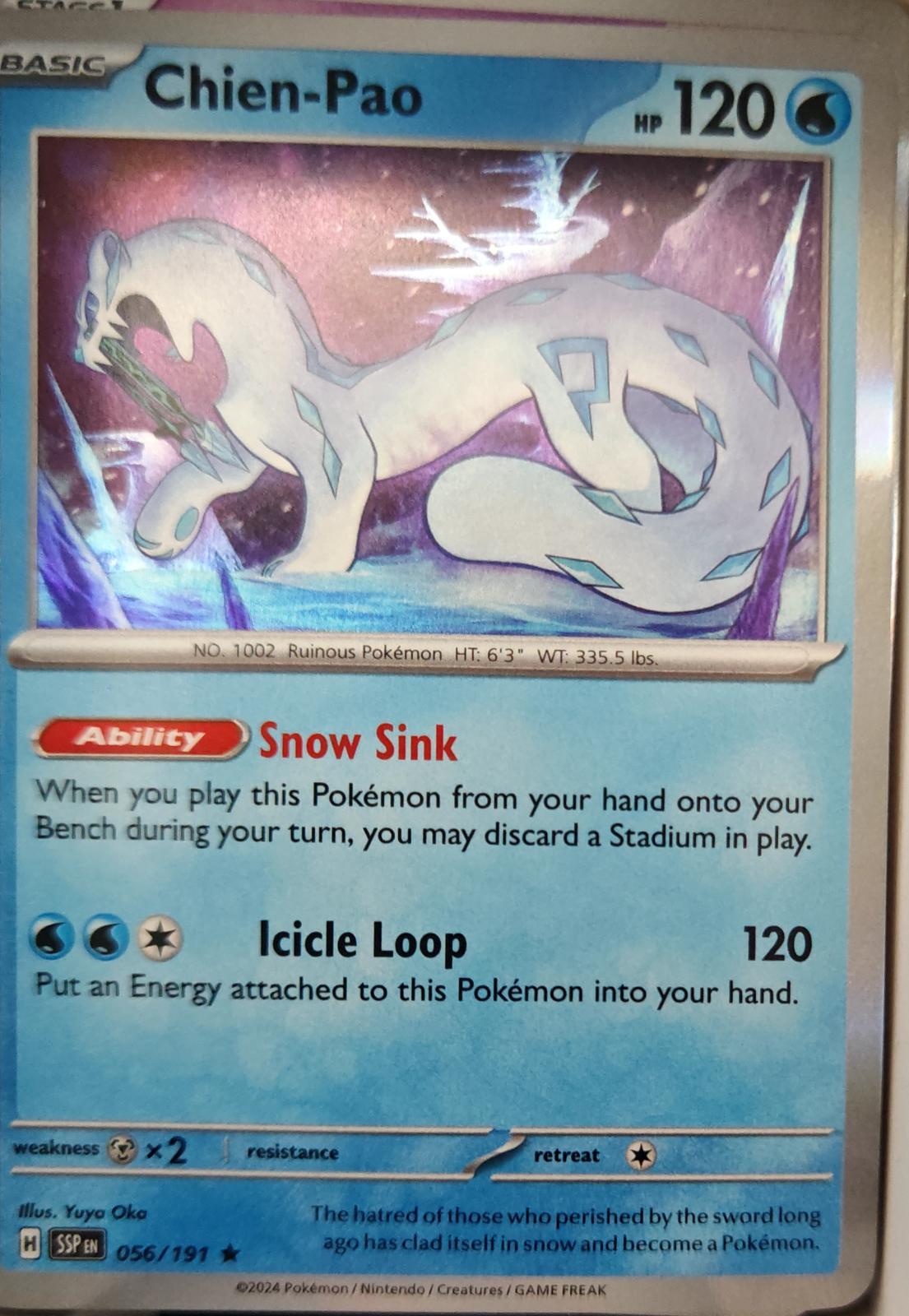 Chien-Pao - 056/191 - Holo - SURGING SPARKS - Pokemon - Rare | AA13-76