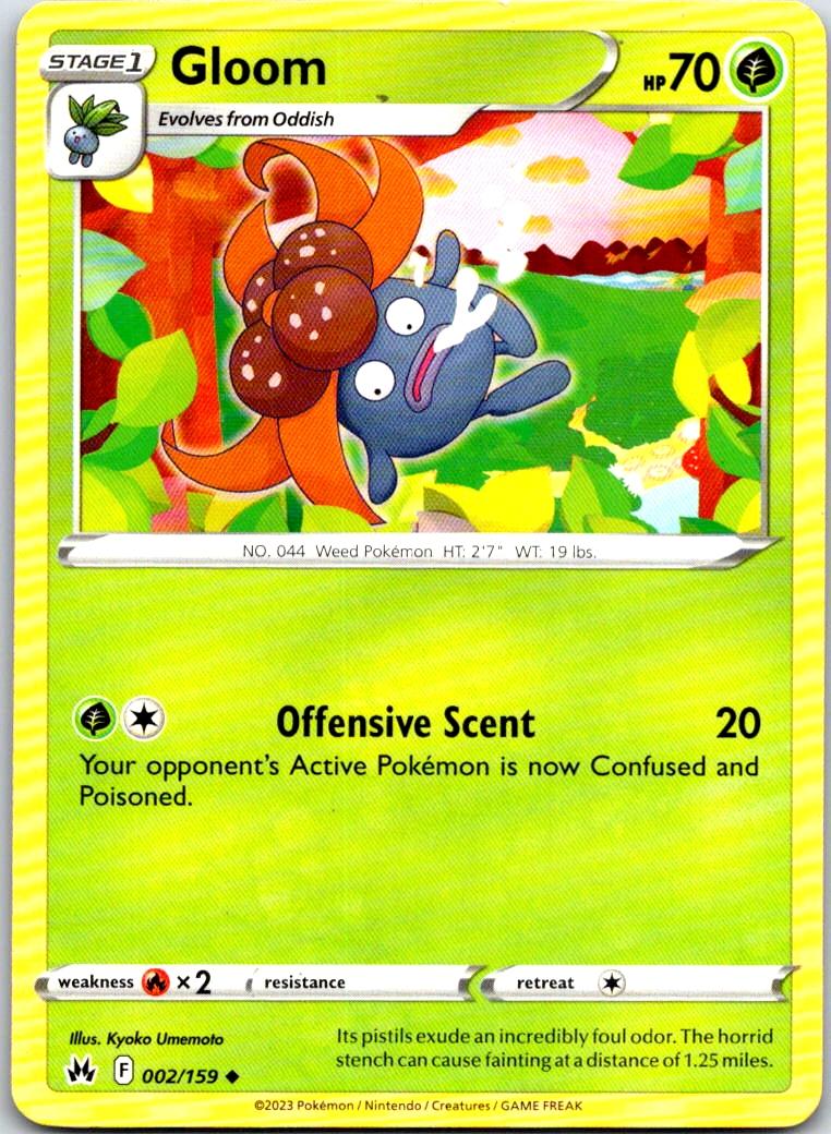 Gloom - 002/159 - - CROWN ZENITH - Pokemon - Uncommon | AB10-22