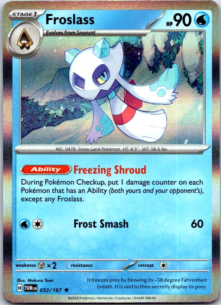 Froslass - 053/167 - Holo - TWILIGHT MASQUERADE - Pokemon - Rare | AB08-11