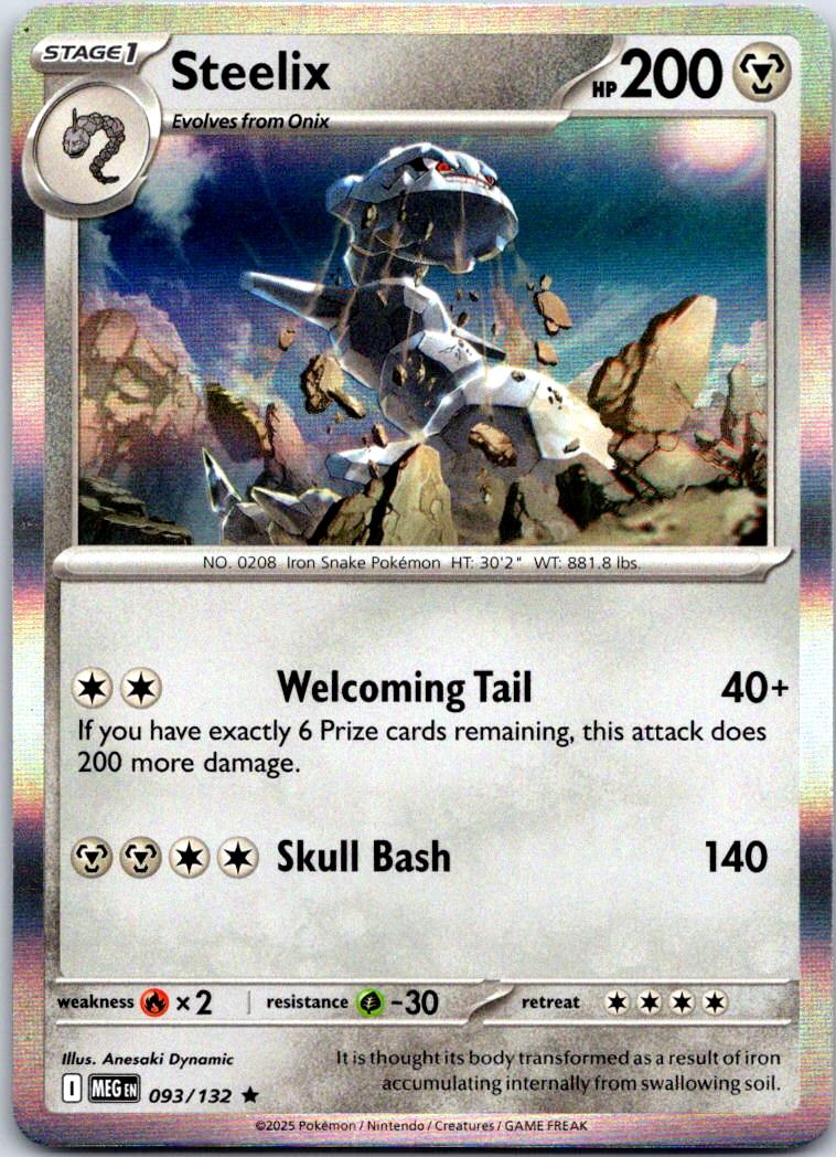 Steelix - 093/132 - Holo - MEGA EVOLUTION - Pokemon - Rare | AB07-2