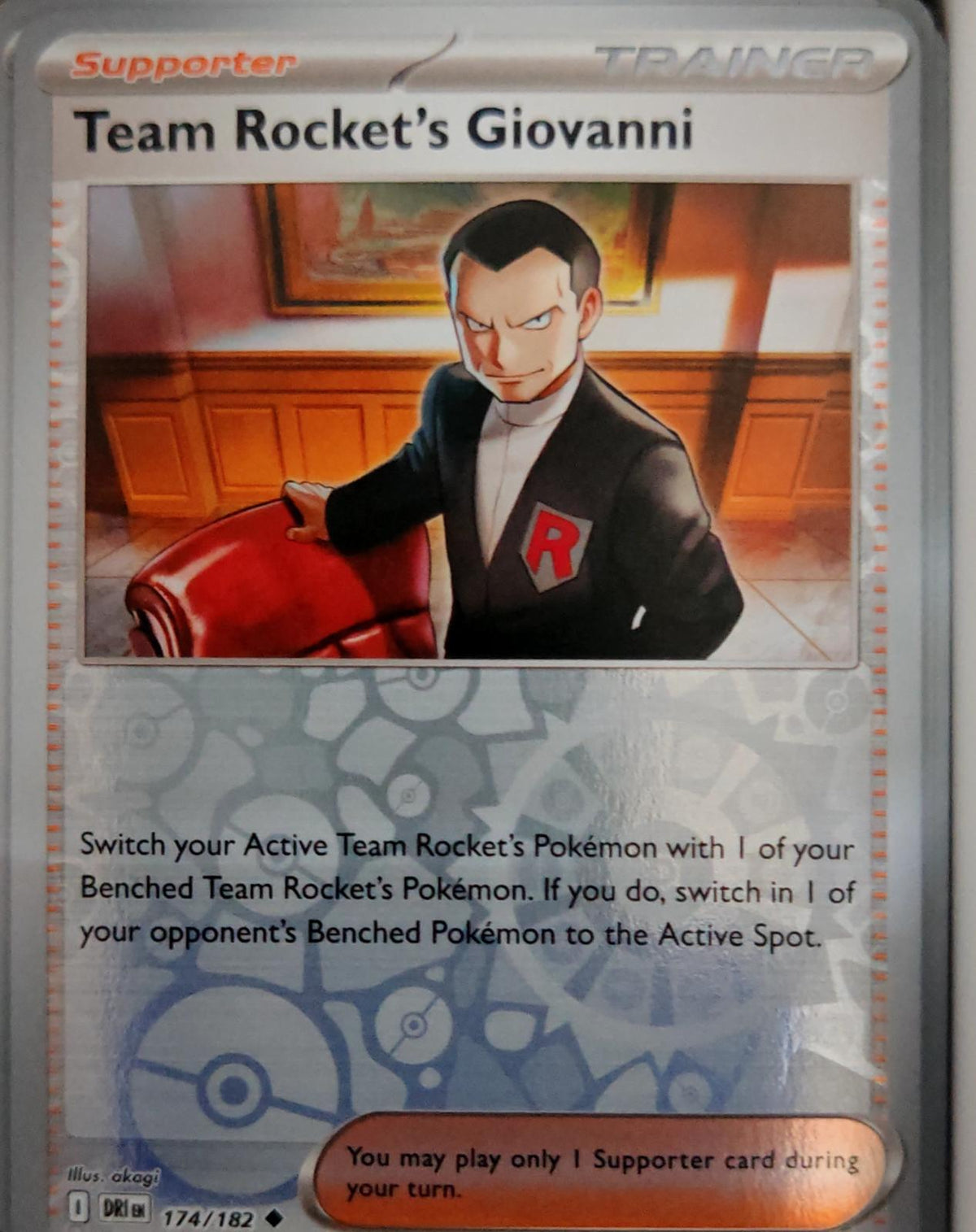 Team Rocket's Giovanni - 174/182 - Reverse Holo - DESTINED RIVALS - Pokemon - | AA40-98