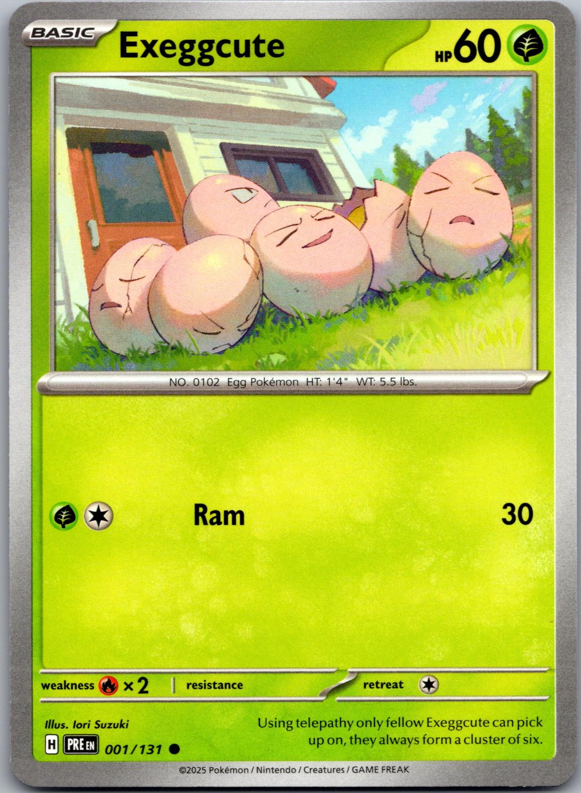 Exeggcute - 001/131 - - PRISMATIC EVOLUTIONS - Pokemon - Common | AA83-40
