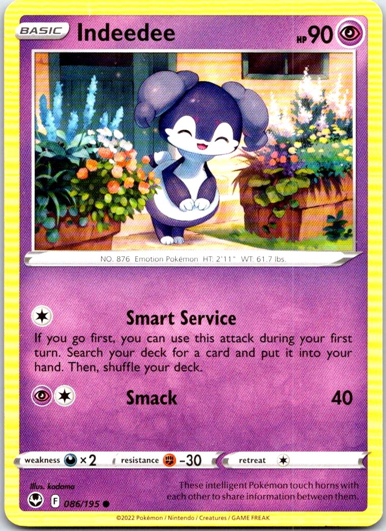 Indeedee - 086/195 - - SILVER TEMPEST - Pokemon - Common | AB83-40