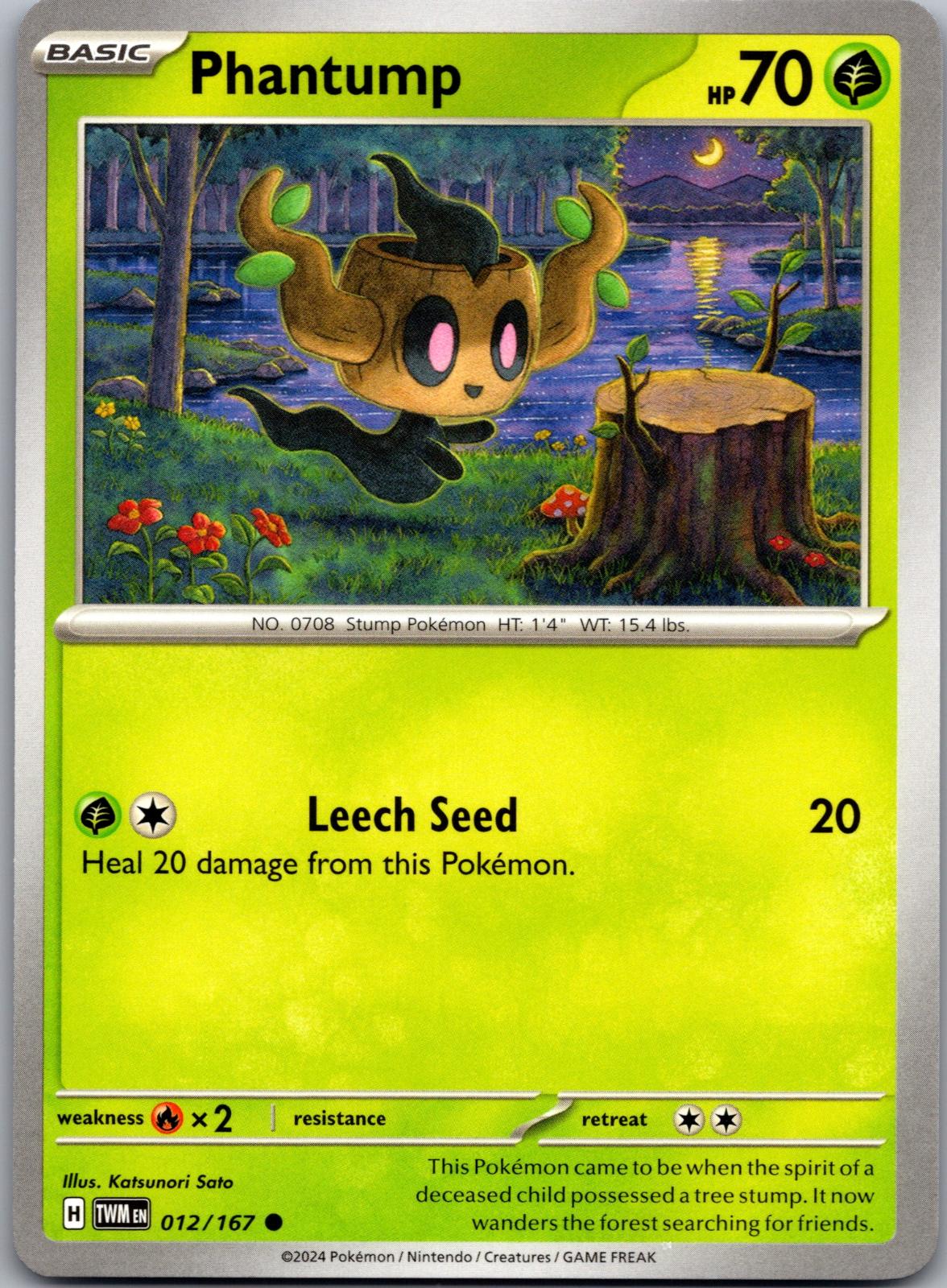 Phantump - 012/167 - - TWILIGHT MASQUERADE - Pokemon - Common | AA88-15
