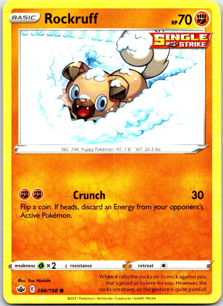 Rockruff - 086/198 - - CHILLING REIGN - Pokemon - Common | AB97-38