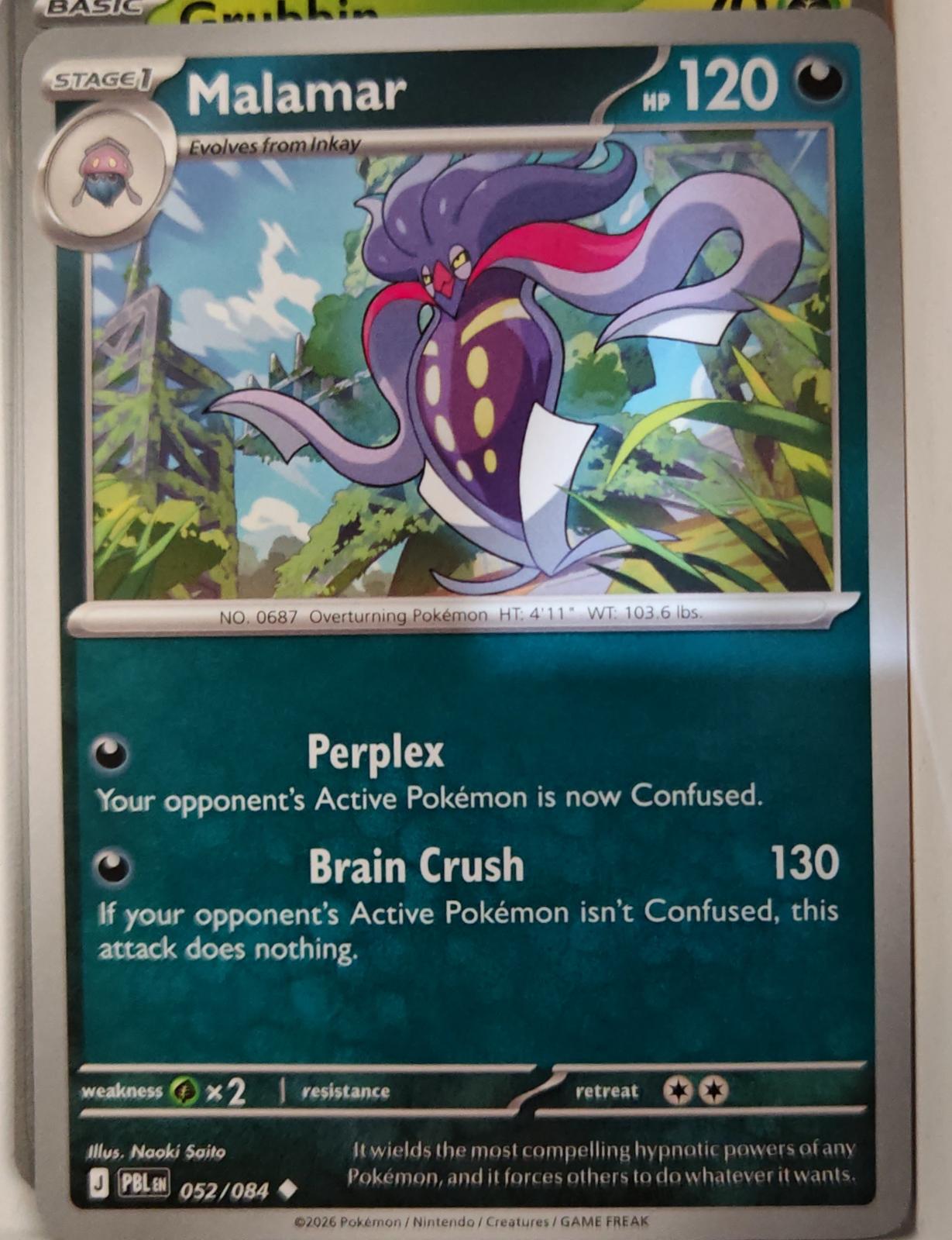 Malamar - 052/084 - - PITCH BLACK - Pokemon - Uncommon | AA18-6