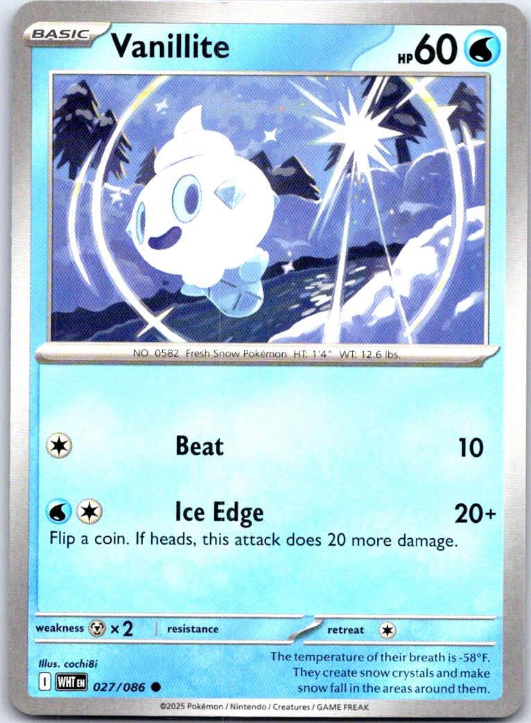 Vanillite - 027/086 - - WHITE FLARE - Pokemon - Common | AB70-16