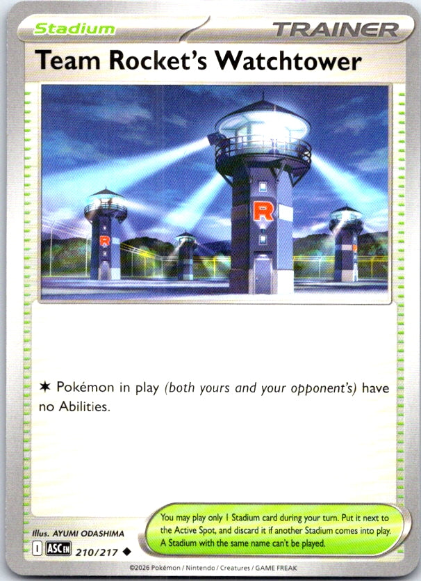 Team Rocket's Watchtower - 210/217 - - ASCENDED HEROES - Pokemon - | AC24-21