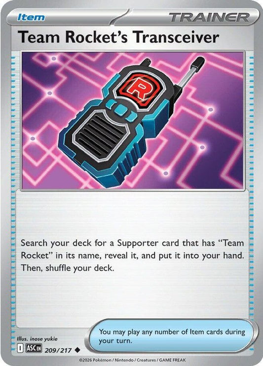 Team Rocket's Transceiver - 209/217 - - ASCENDED HEROES - Pokemon - | AA40-22