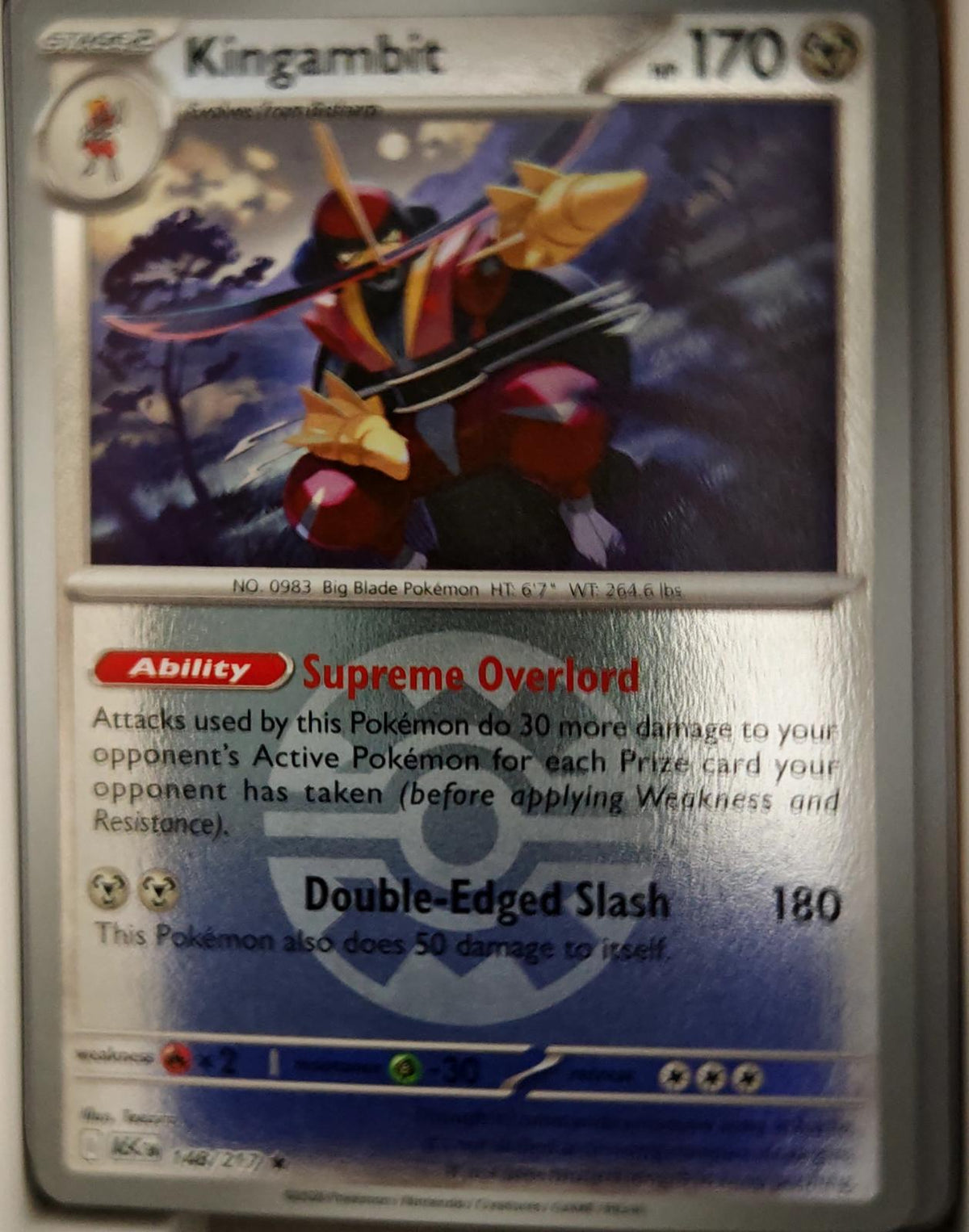 Kingambit (Quick Ball) - 148/217 - Reverse Holo - ASCENDED HEROES - Pokemon - | AA38-55