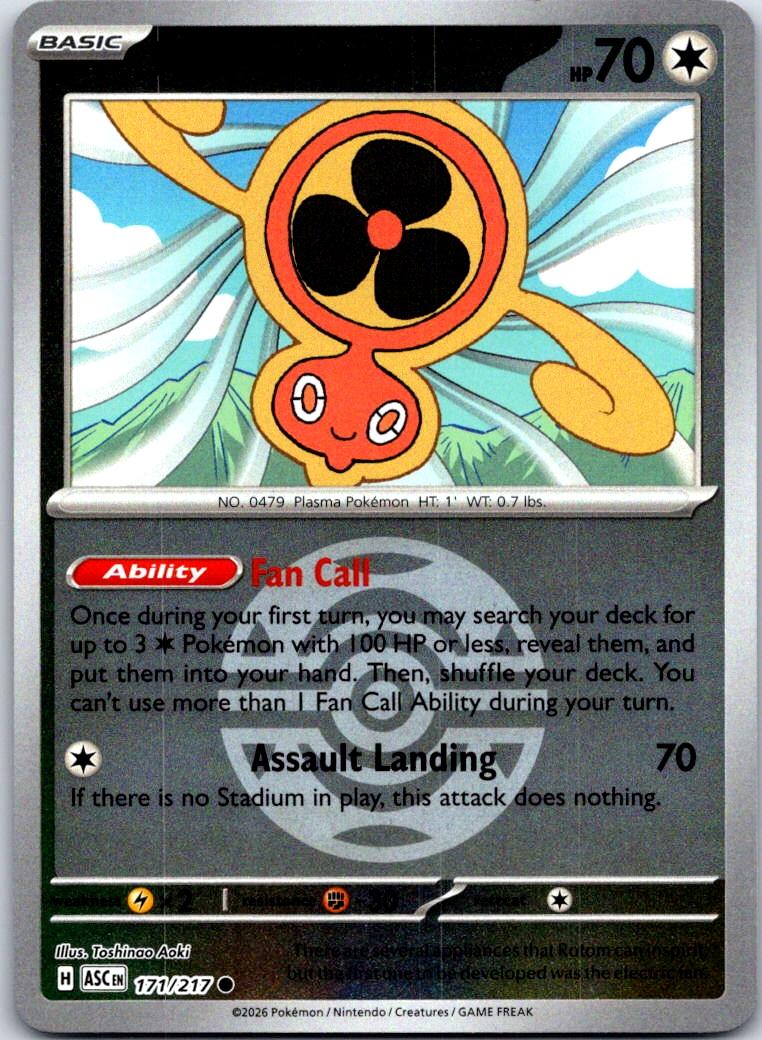 Fan Rotom (Dusk Ball) - 171/217 - Reverse Holo - ASCENDED HEROES - Pokemon - | AB04-42