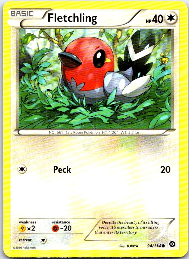 Fletchling - 94/114 - - STEAM SIEGE - Pokemon - Common | AB61-19
