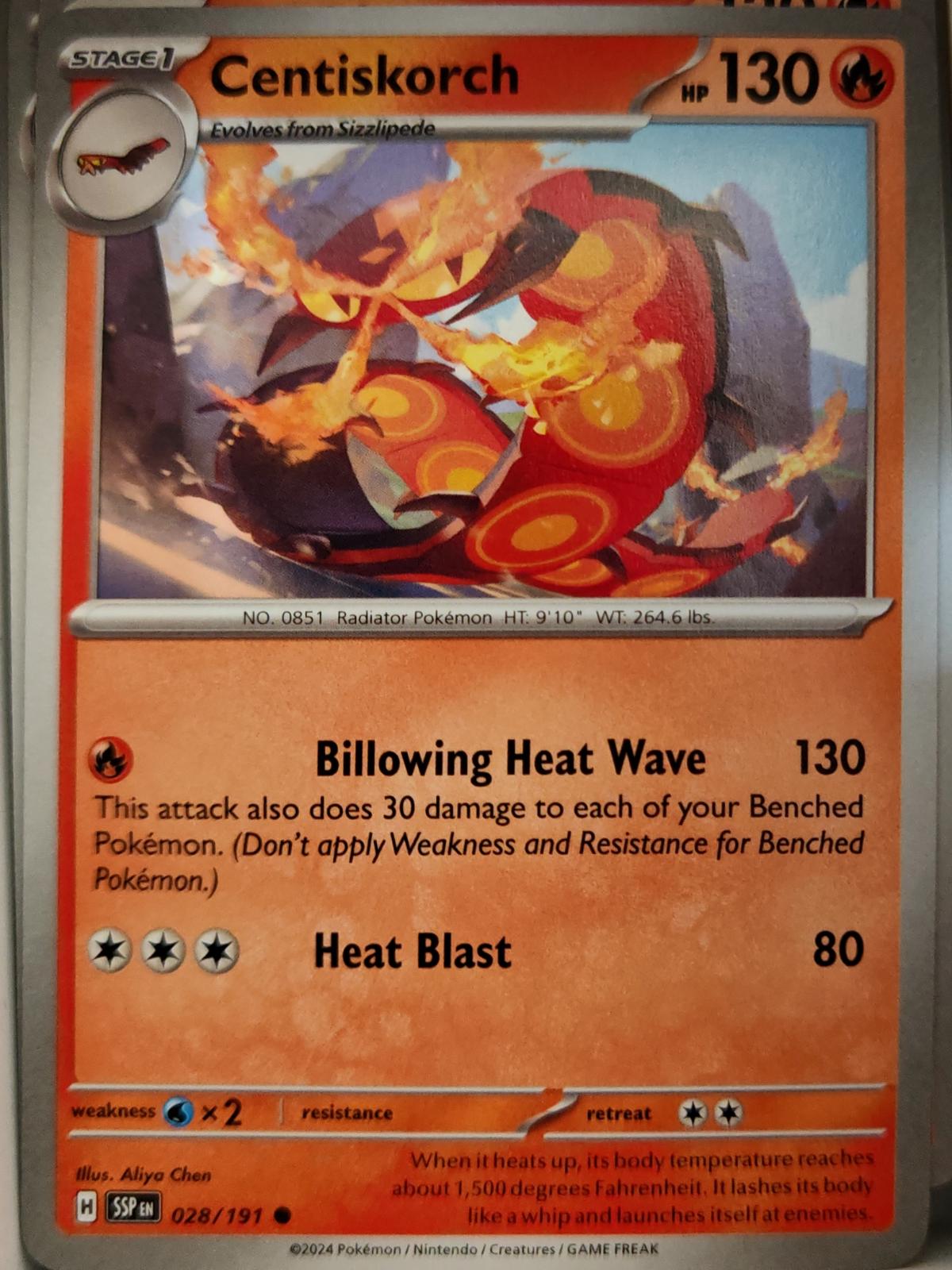 Centiskorch - 028/191 - - SURGING SPARKS - Pokemon - Common | AA09-30