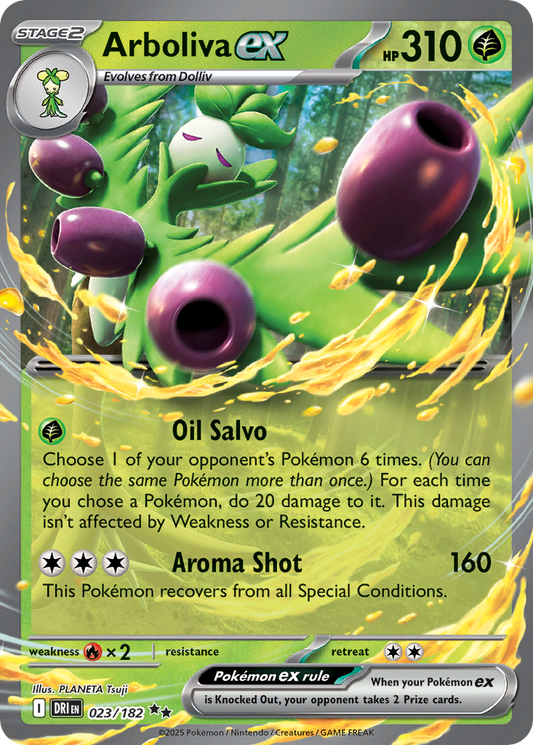 Arboliva ex - 023/182 - Holo - DESTINED RIVALS - Pokemon - Double Rare | AA34-20
