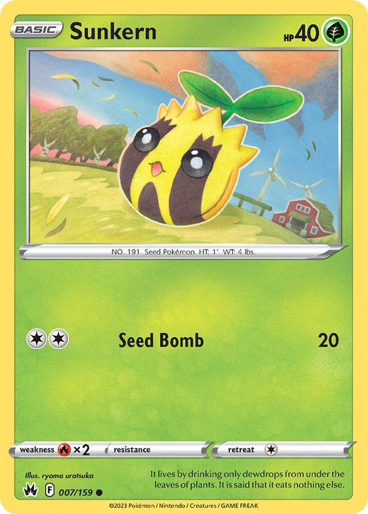 Sunkern - 007/159 - - CROWN ZENITH - Pokemon - Common | AA93-22
