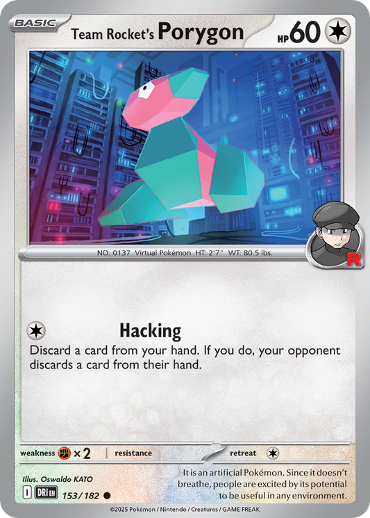 Team Rocket's Porygon - 153/182 - - DESTINED RIVALS - Pokemon - Common | AA45-75