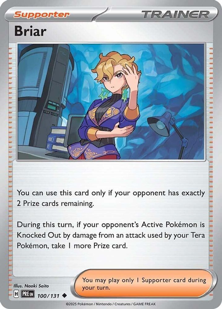 Briar - 100/131 - - PRISMATIC EVOLUTIONS - Pokemon - Uncommon | AA27-52
