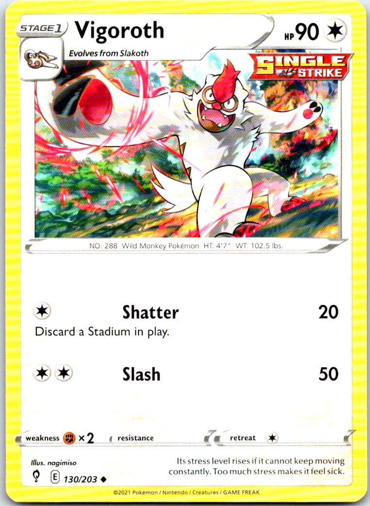 Vigoroth - 130/203 - - EVOLVING SKIES - Pokemon - Uncommon | AB29-27
