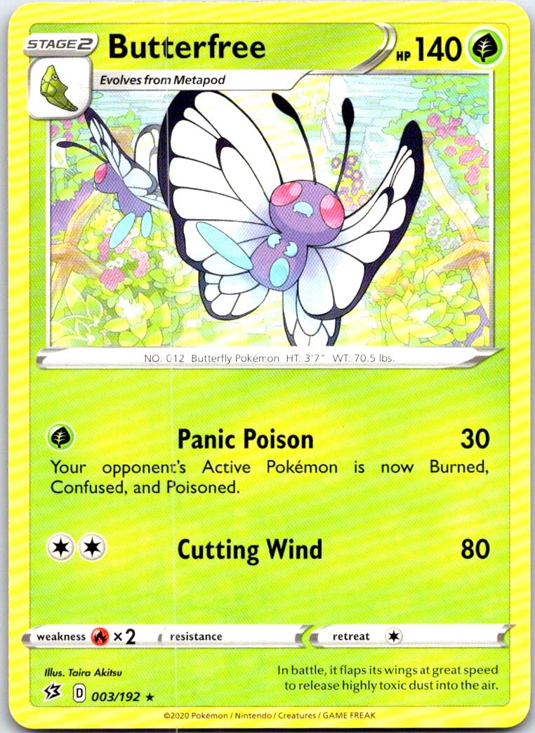 Butterfree - 003/192 - - REBEL CLASH - Pokemon - Rare | AB45-32