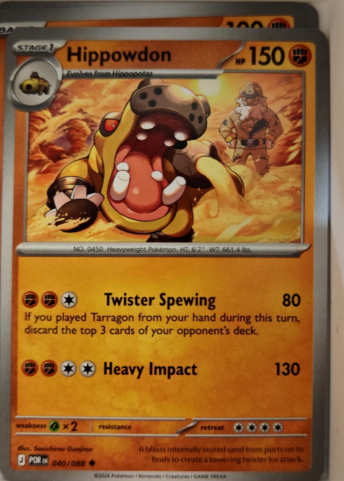 Hippowdon - 040/088 - - PERFECT ORDER - Pokemon - Uncommon | AA09-5
