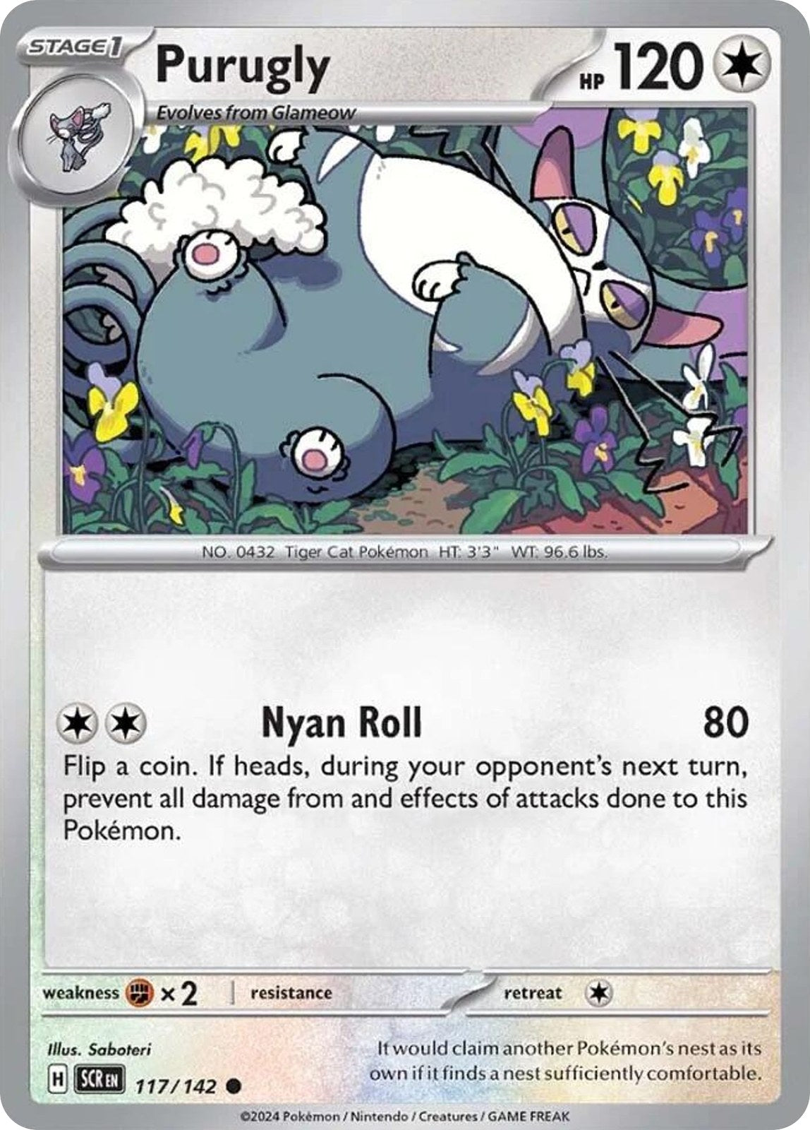 Purugly - 117/142 - - STELLAR CROWN - Pokemon - Common | AA06-97
