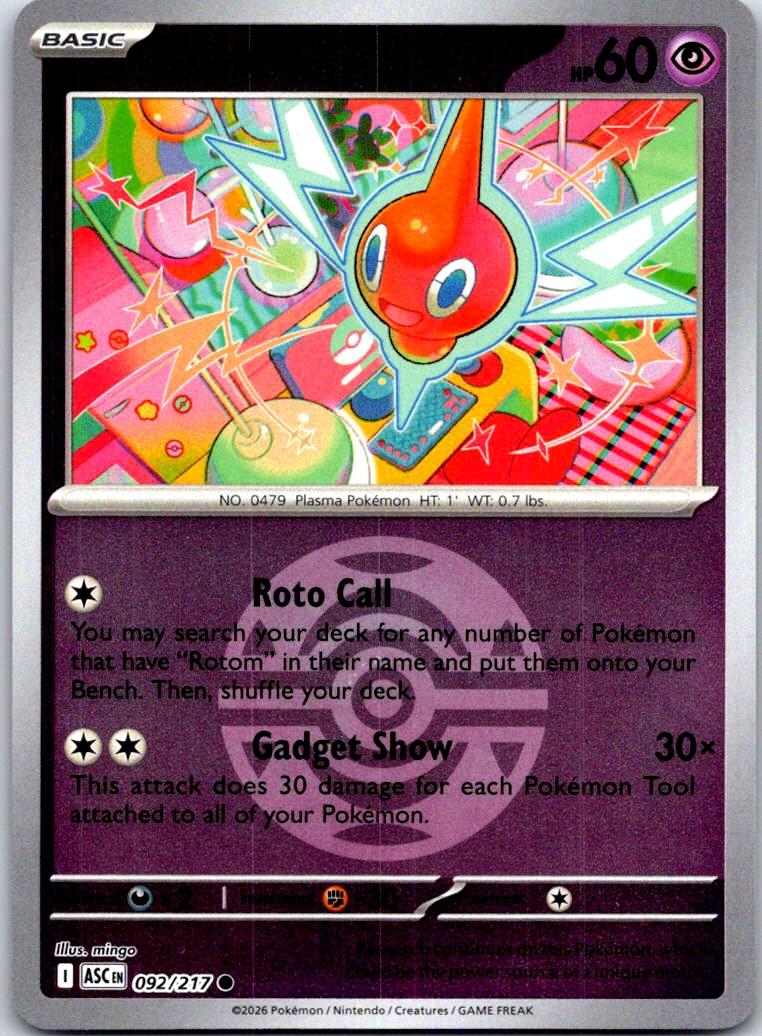 Rotom (Dusk Ball) - 092/217 - Reverse Holo - ASCENDED HEROES - Pokemon - | AA119-40