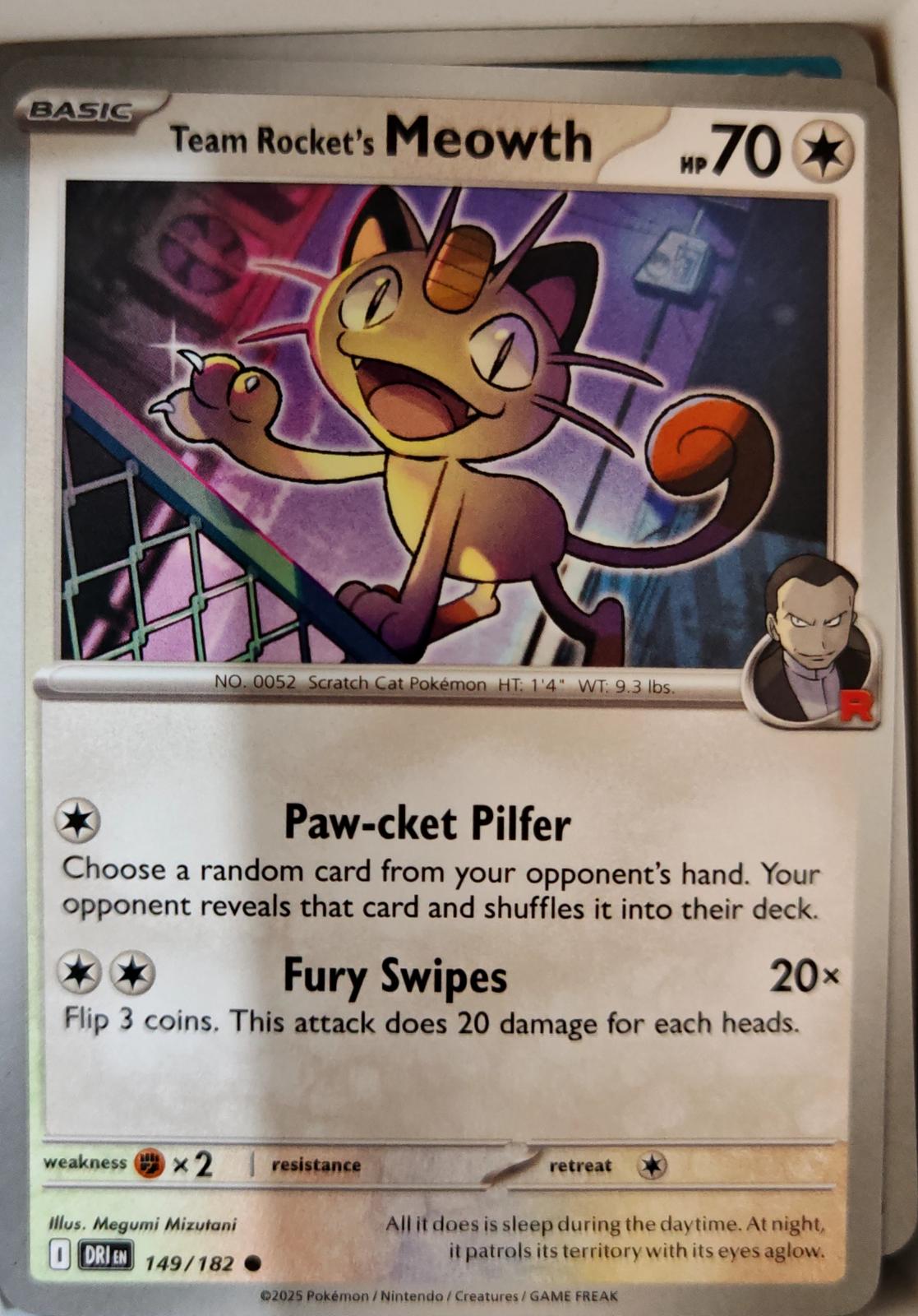 Team Rocket's Meowth - 149/182 - - DESTINED RIVALS - Pokemon - Common | AA07-65
