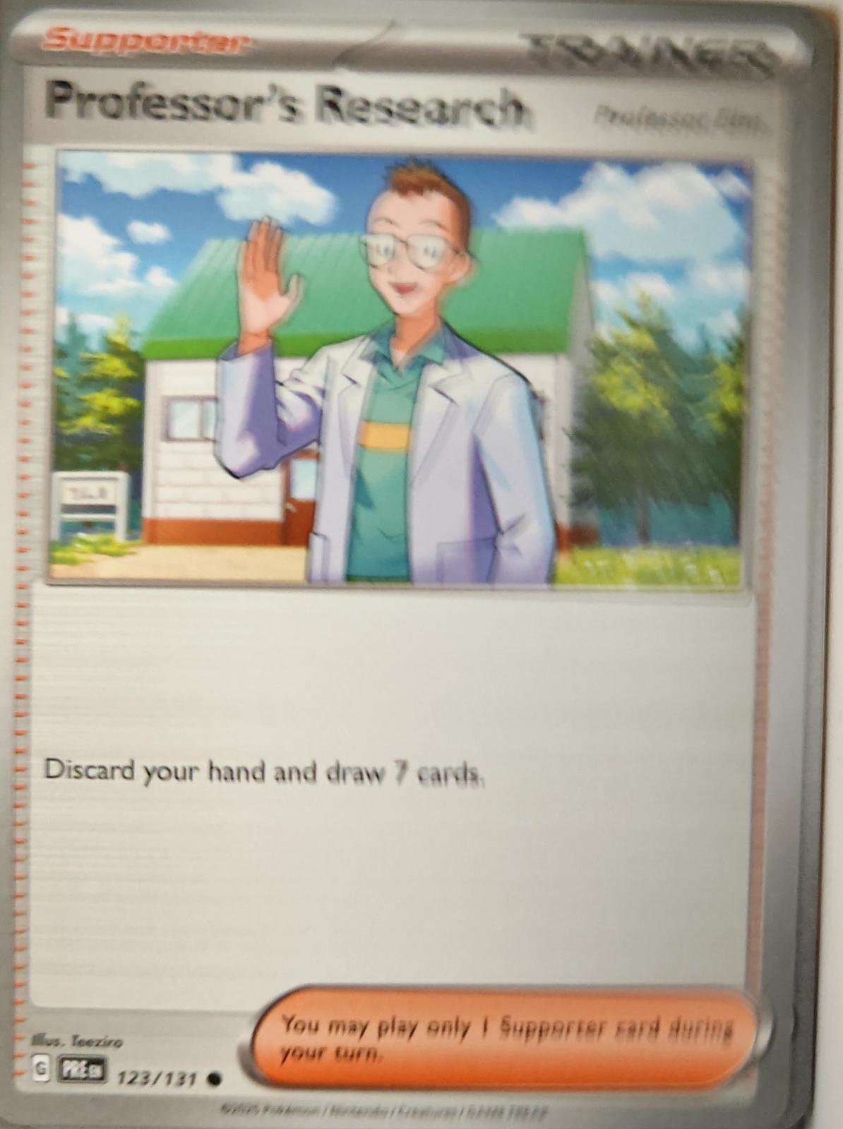 Professor's Research [Professor Elm] - 123/131 - - PRISMATIC EVOLUTIONS - Pokemon - | AA29-30