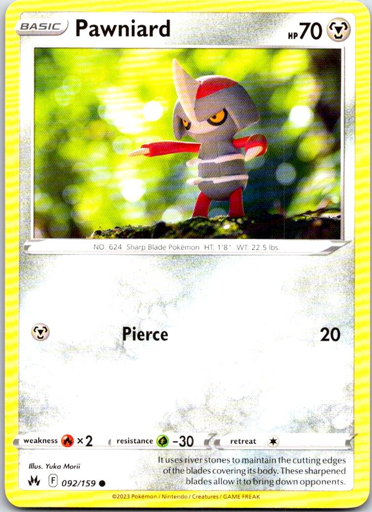 Pawniard - 092/159 - - CROWN ZENITH - Pokemon - Common | AA105-13