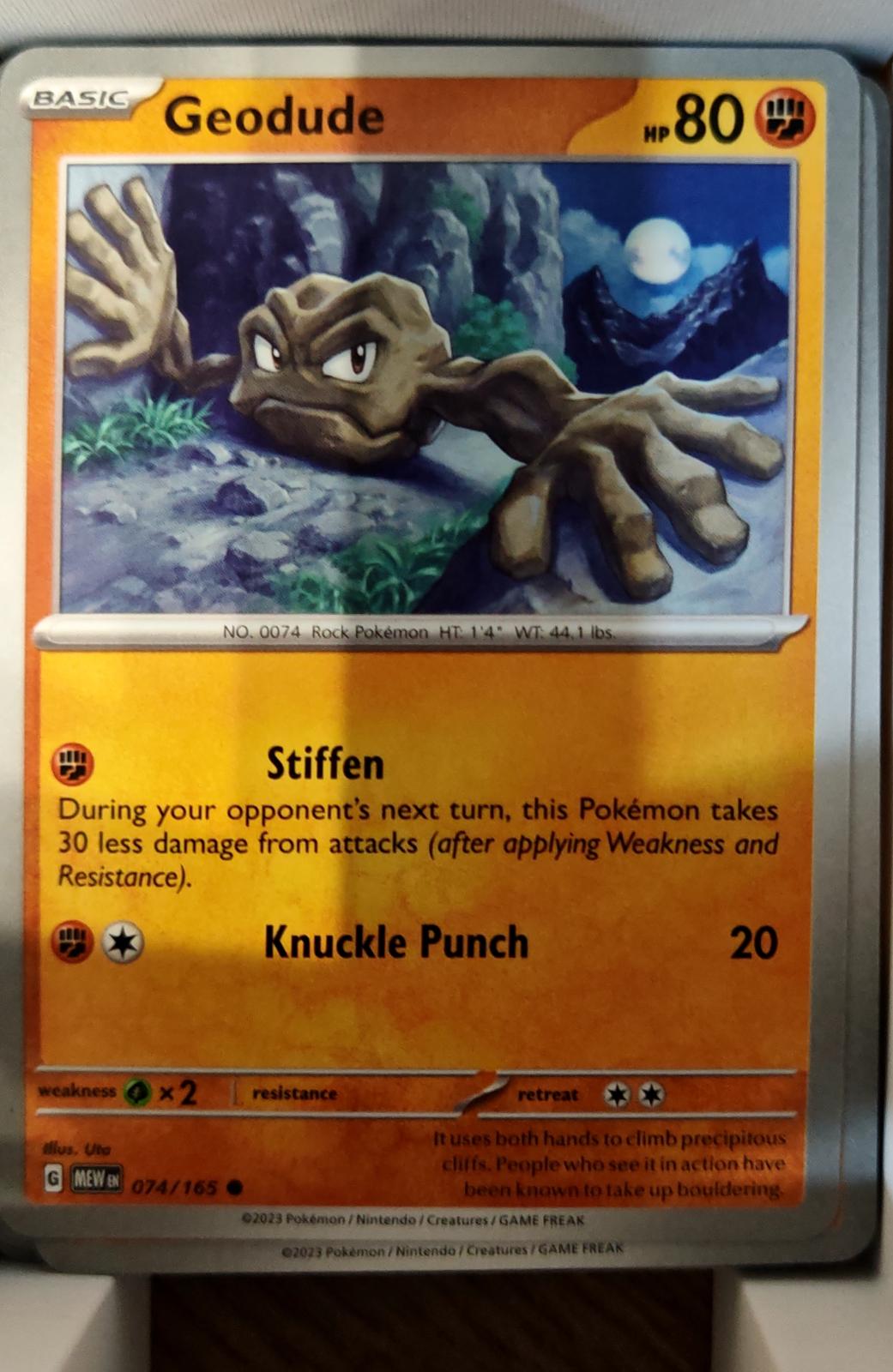 Geodude - 074/165 - - 151 - Pokemon - Common | AA74-44
