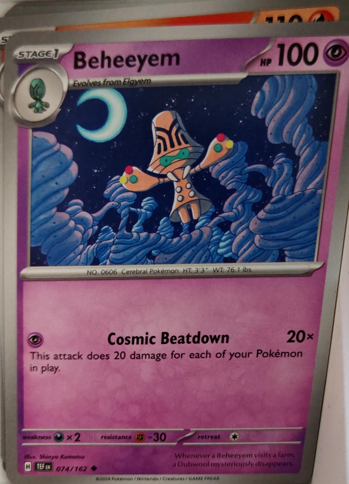 Beheeyem - 074/162 - - TEMPORAL FORCES - Pokemon - Uncommon | AA23-6