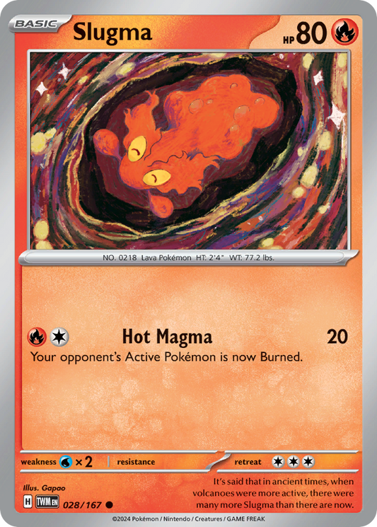 Slugma - 028/167 - - TWILIGHT MASQUERADE - Pokemon - Common | AA39-45