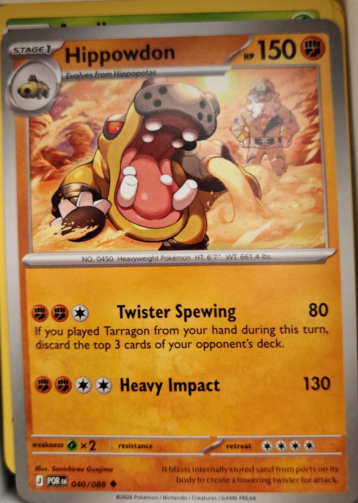 Hippowdon - 040/088 - - PERFECT ORDER - Pokemon - Uncommon | AA03-75