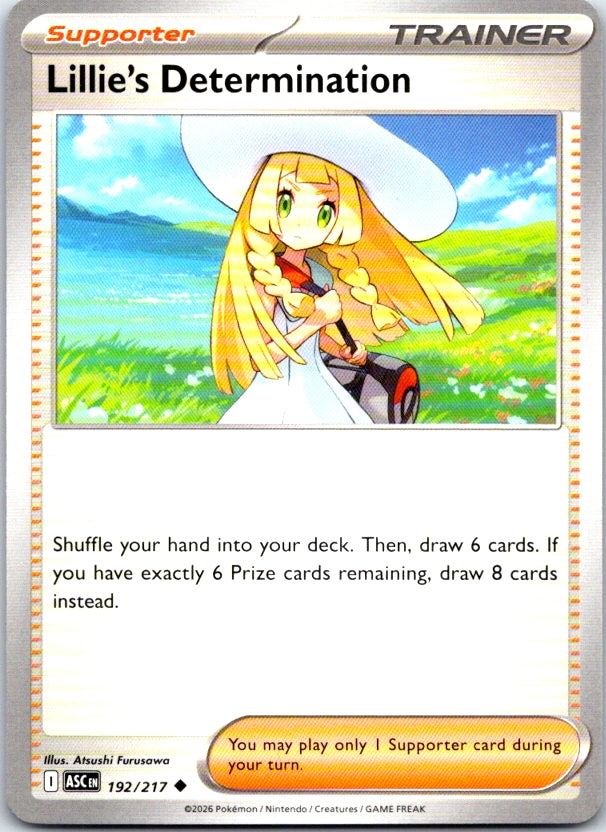 Lillie's Determination - 192/217 - - ASCENDED HEROES - Pokemon - | AC20-13