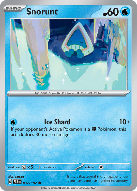 Snorunt - 037/182 - - PARADOX RIFT - Pokemon - Common | AA41-44