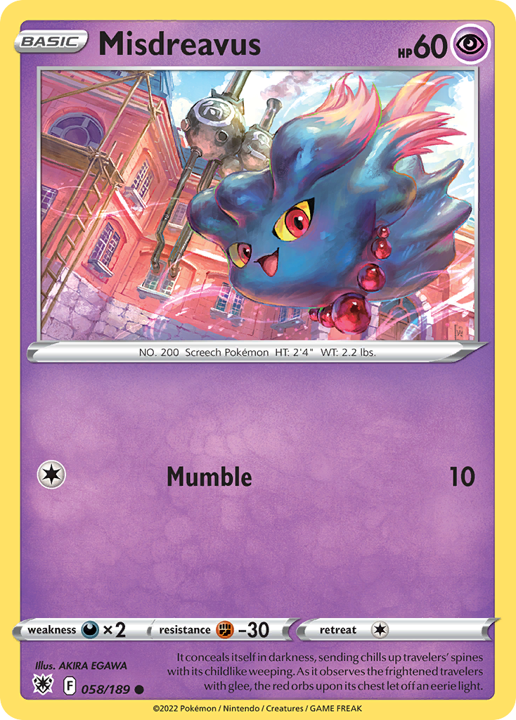 Misdreavus - 058/189 - - ASTRAL RADIANCE - Pokemon - Common | AA73-37