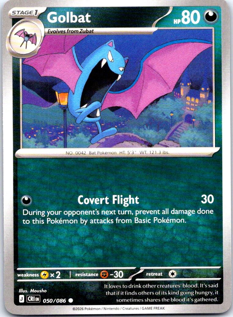 Golbat - 050/086 - - CHAOS RISING - Pokemon - Common | AB19-18