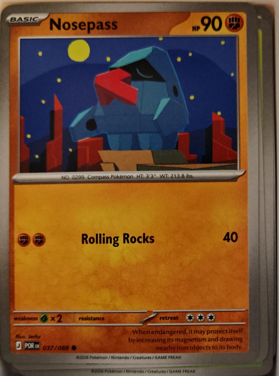 Nosepass - 037/088 - - PERFECT ORDER - Pokemon - Common | AA01-26
