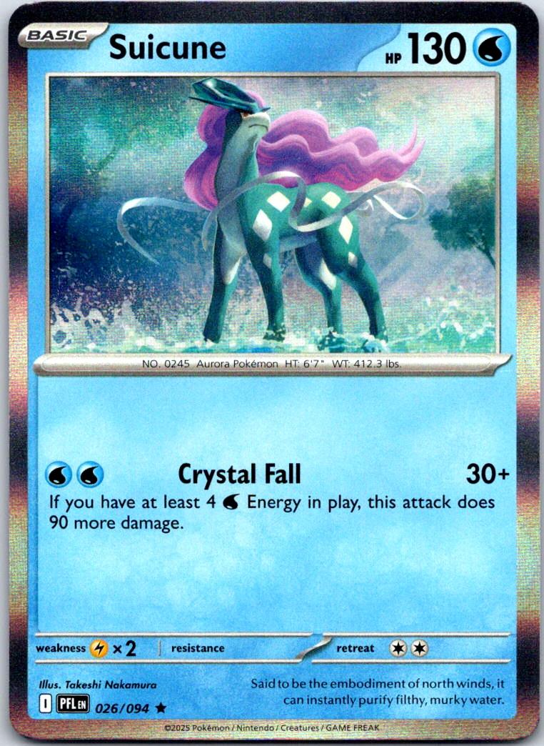 Suicune - 026/094 - Holo - PHANTASMAL FLAMES - Pokemon - Rare | AB07-48